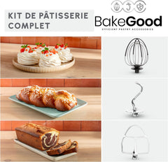 Moulinex Bake Partner QA521B25 - Robot Pâtissier 1100W avec Kit d'Accessoires