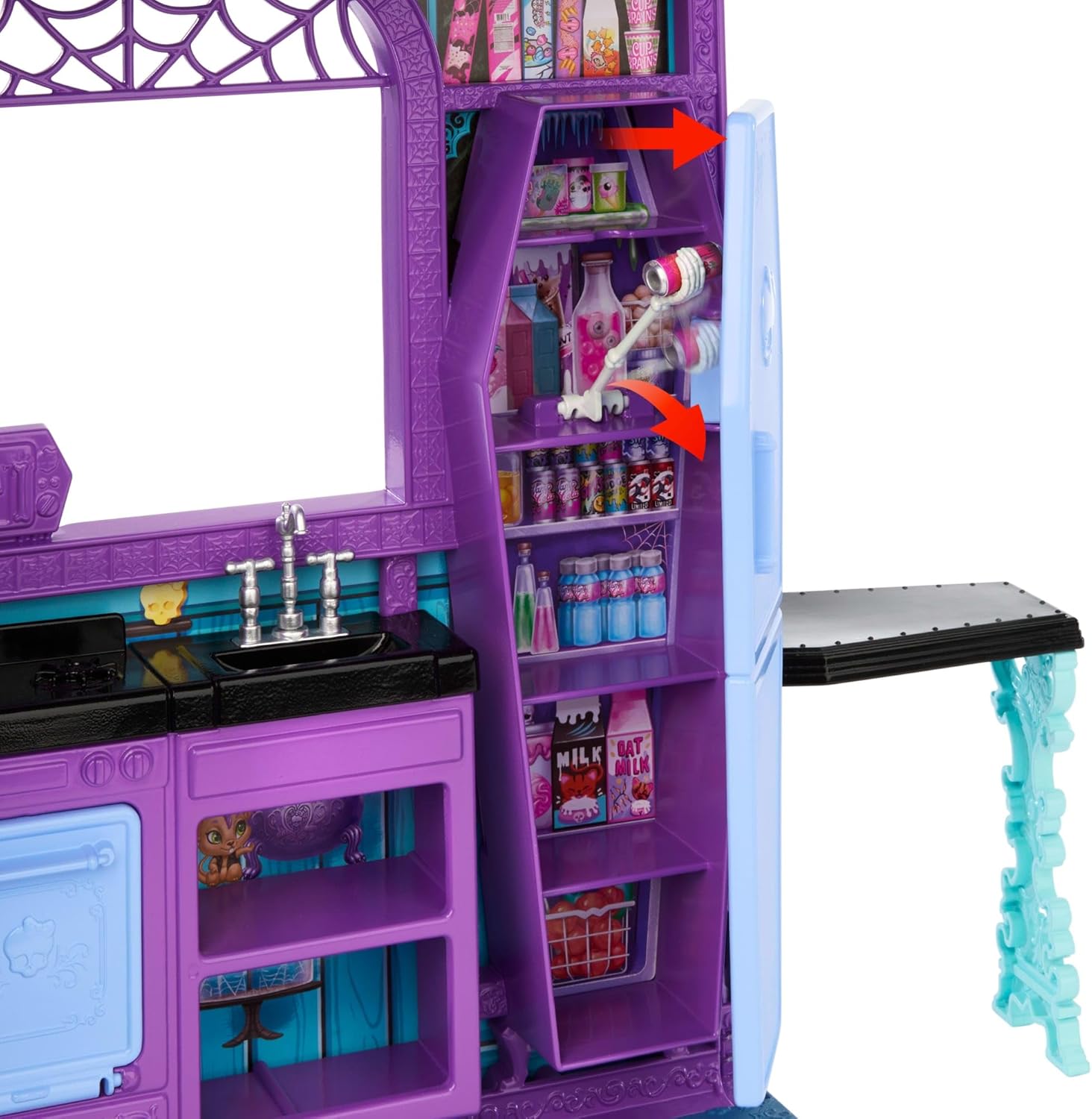 Monster High Hôtel Bouh-Tique, Maison de poupée Pliable avec Surprises effrayantes dans Chaque Chambre et Plus de 13 éléments Dont Meubles et Accessoires , JBF16