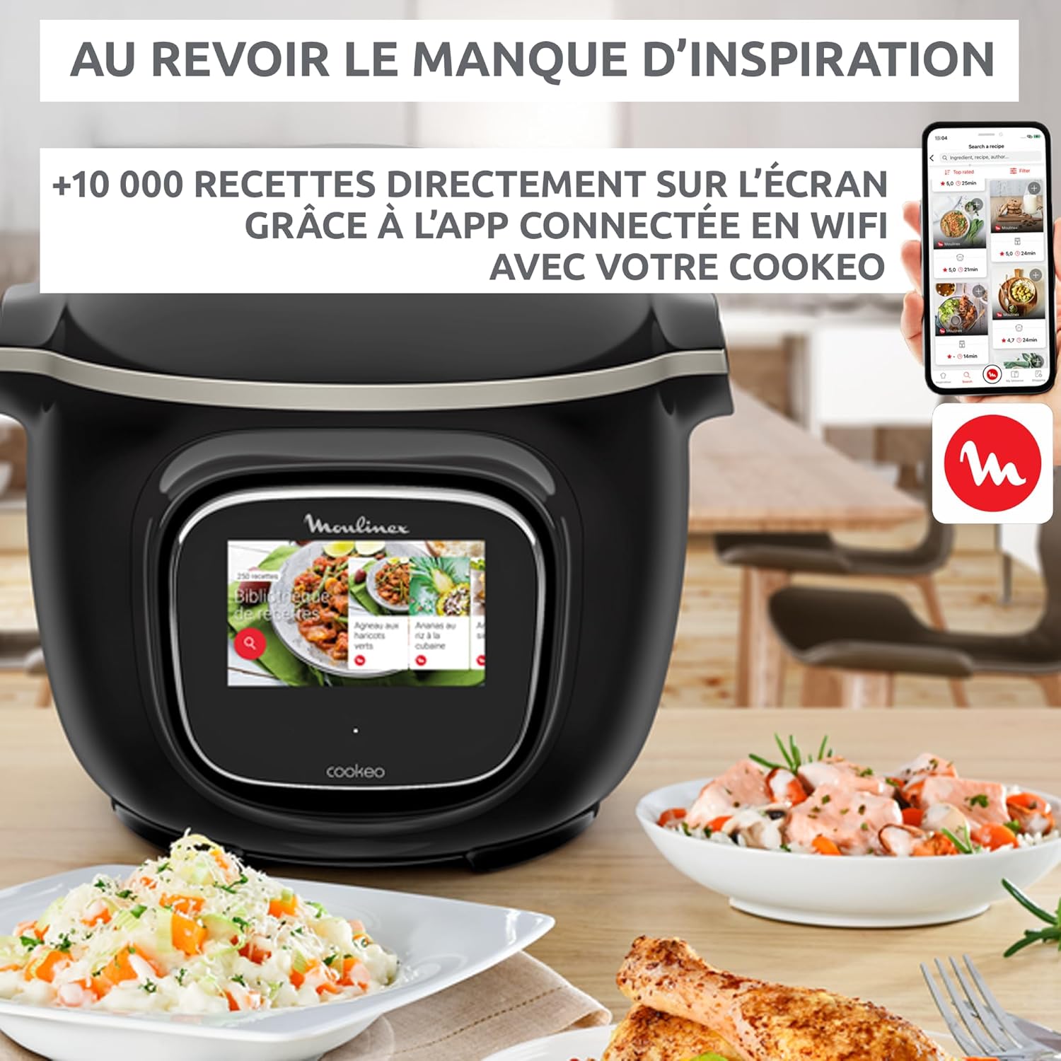 Cookeo touch wifi 6L MOULINEX - CE9028