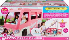 Barbie Camping-Car Transformable avec 60 Accessoires Inclus HCD46