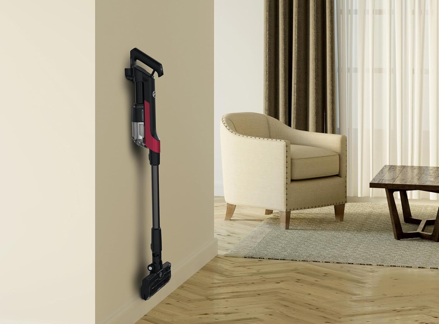 Hoover HF210H 011 - Aspirateur Balai Sans Fil Noir et Rouge