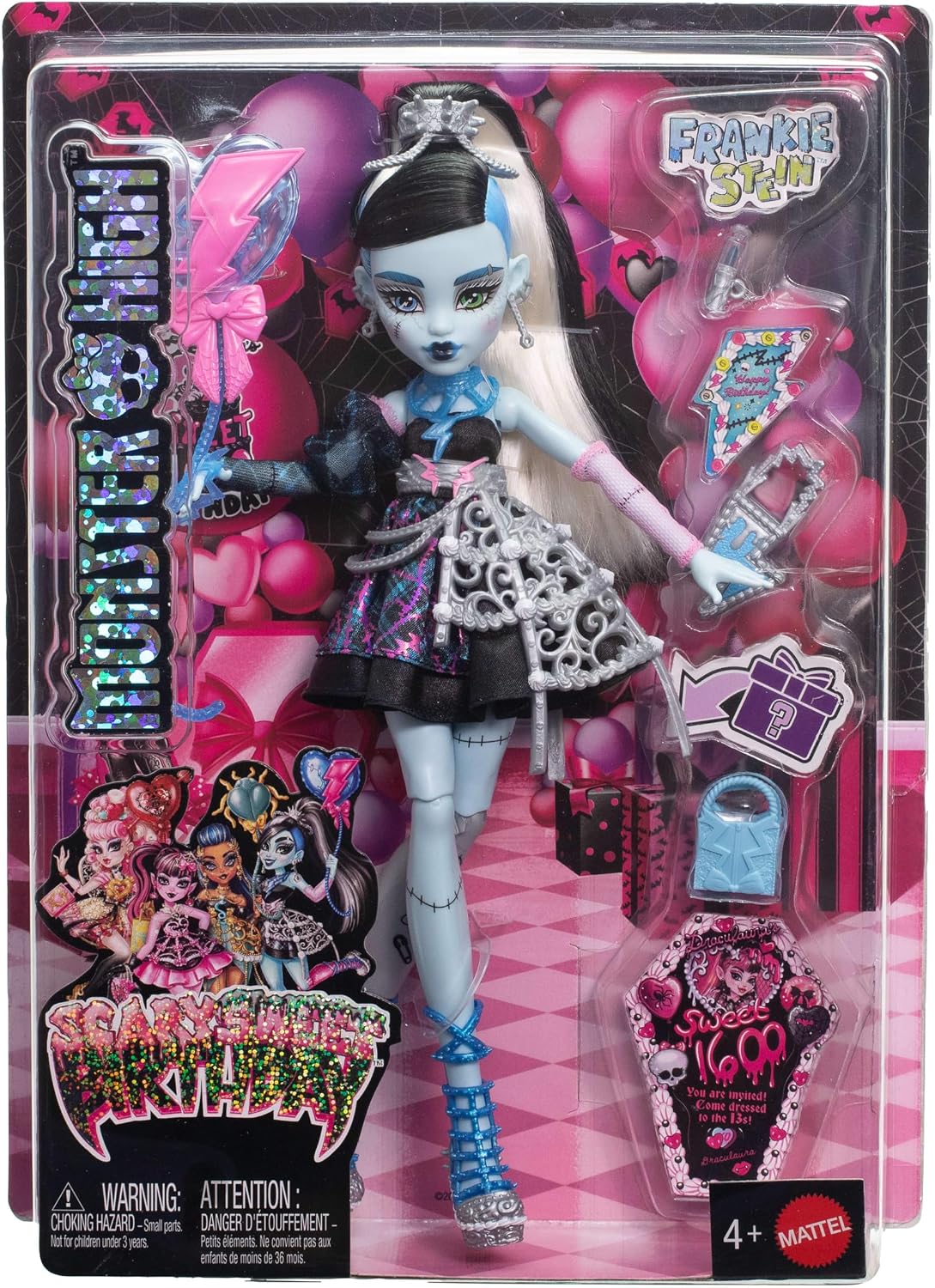 Monster High Frankie Stein JBG75 - Poupée Articulée avec Accessoires de Fête