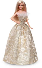Barbie Joyeux Noël 2025 Blonde – Poupée de collection avec robe de fête