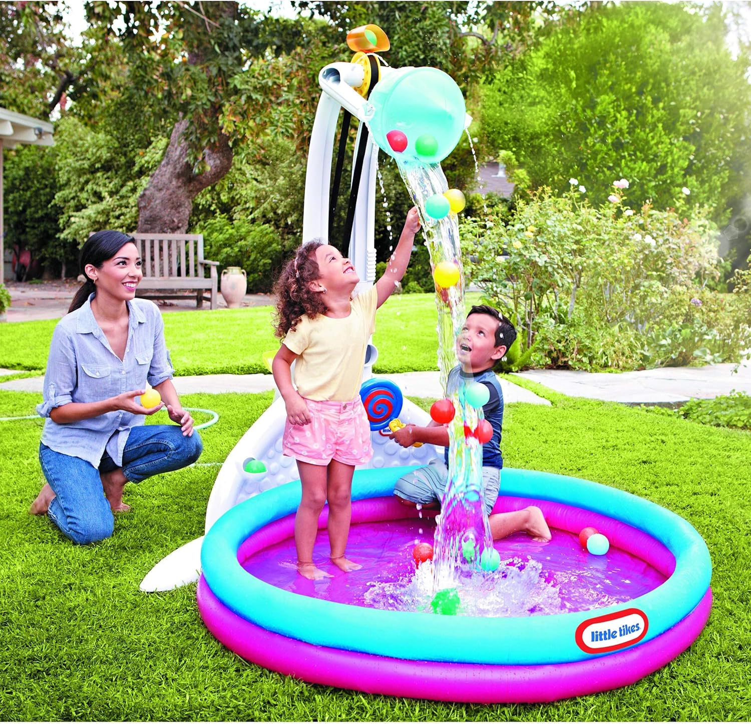 Piscine avec 25 balles incluses Drop Zone – Jeu d’eau et d’adresse pour enfants