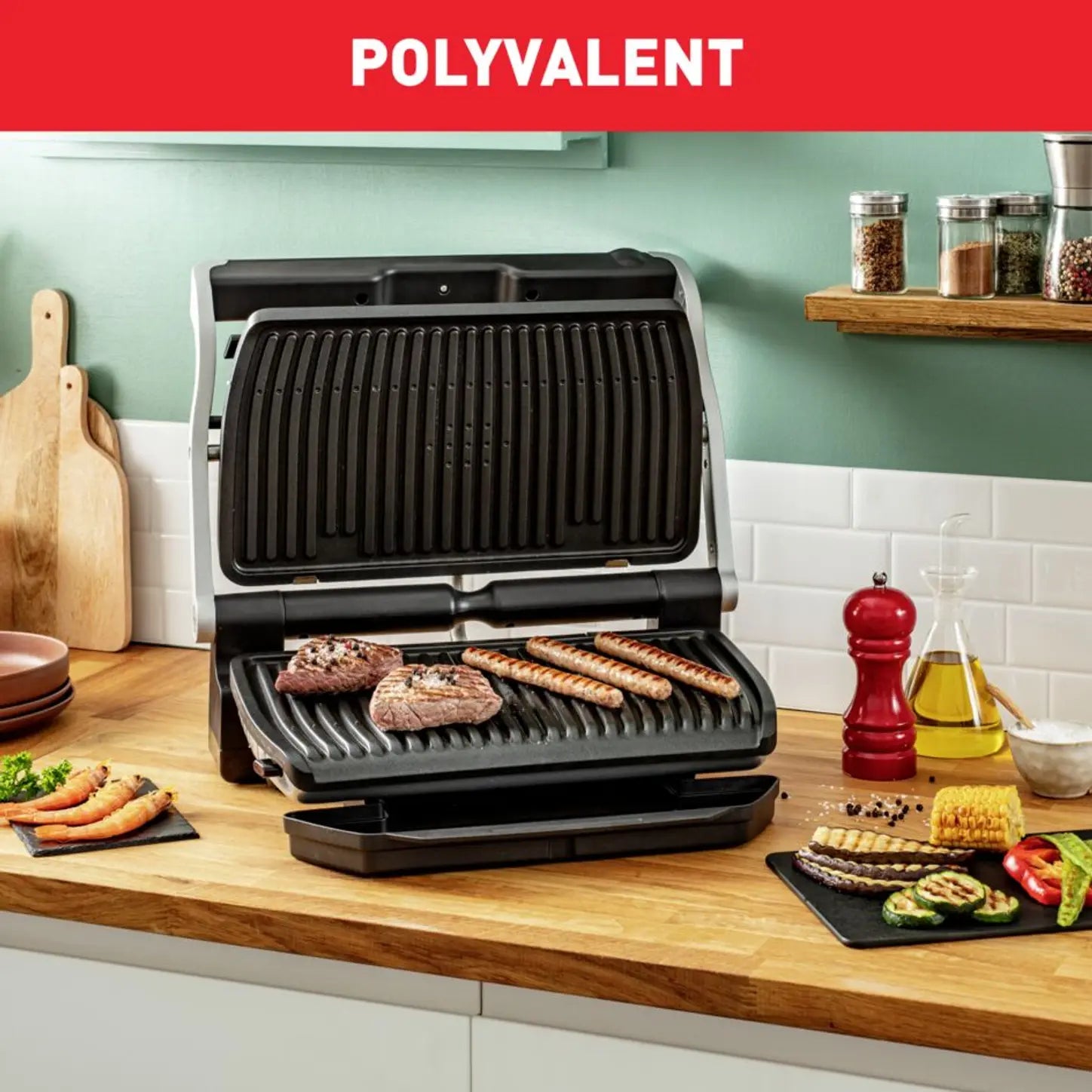 Tefal OptiGrill+ XL GC722D16 - Grill Électrique Intelligent 2000W 9 Programmes