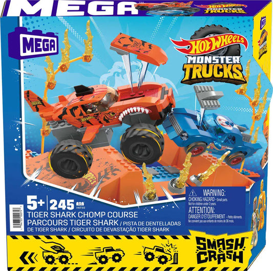 Hot Wheels Monster Trucks Tiger Shark Chocs et Fracas HKF88