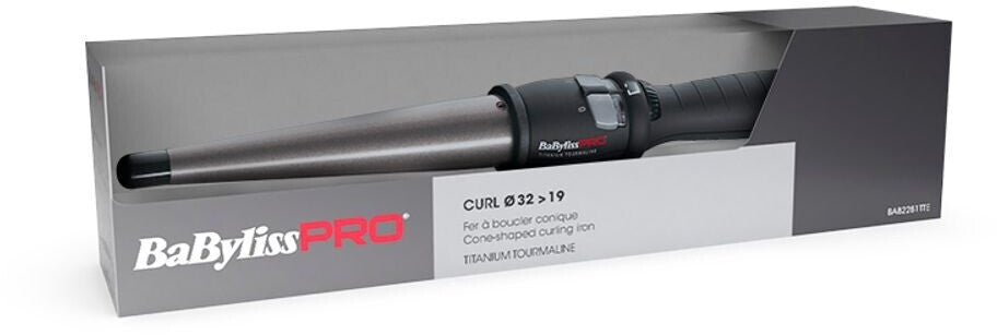 BaBylissPRO BAB2281TTE - Fer à Boucler Conique 32-19 mm Titanium-Tourmaline
