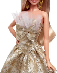 Barbie Joyeux Noël 2025 Blonde – Poupée de collection avec robe de fête