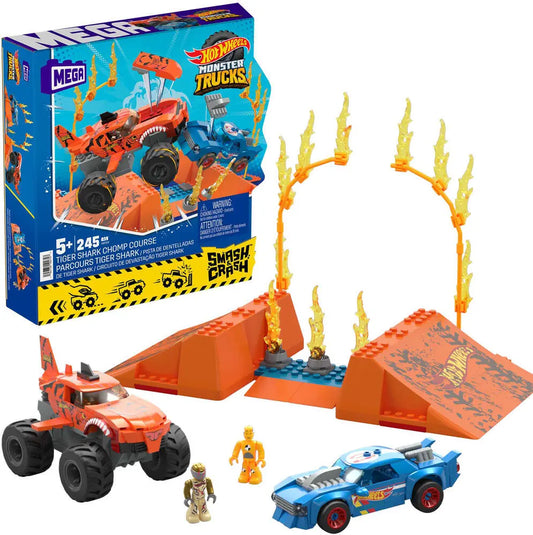 Hot Wheels Monster Trucks Tiger Shark Chocs et Fracas HKF88