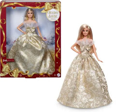 Barbie Joyeux Noël 2025 Blonde – Poupée de collection avec robe de fête