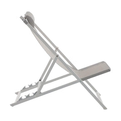 Transat extérieur pliable en aluminium blanc
