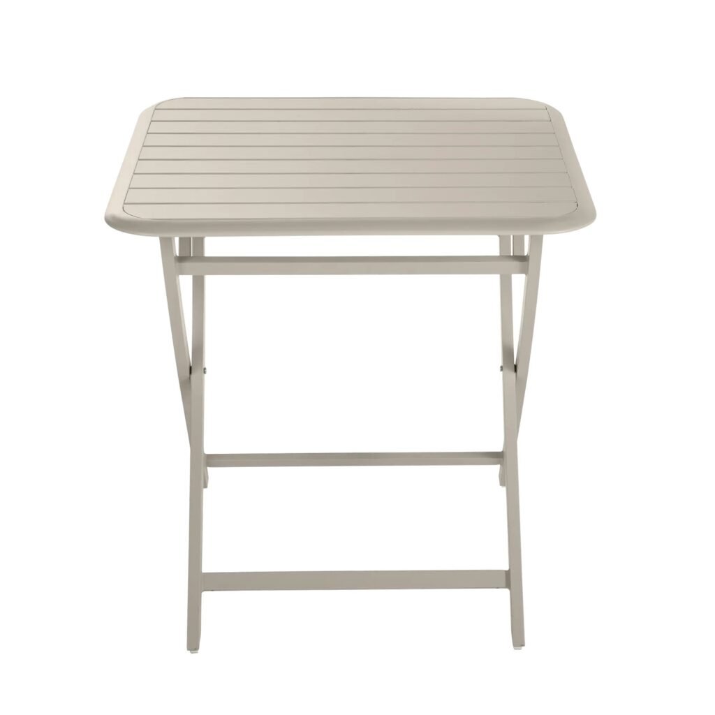 Table de jardin carrée Idaho Naterial en aluminium, 2 personnes