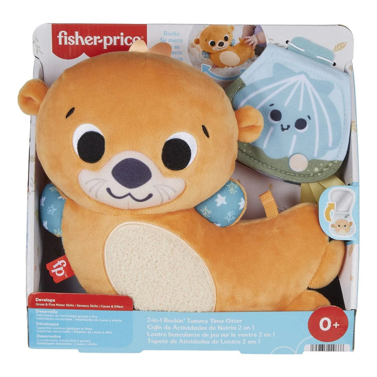 Loutre 2‑en‑1 Rockin’ Tummy Time sensorielle FISHER PRICE - HXG96