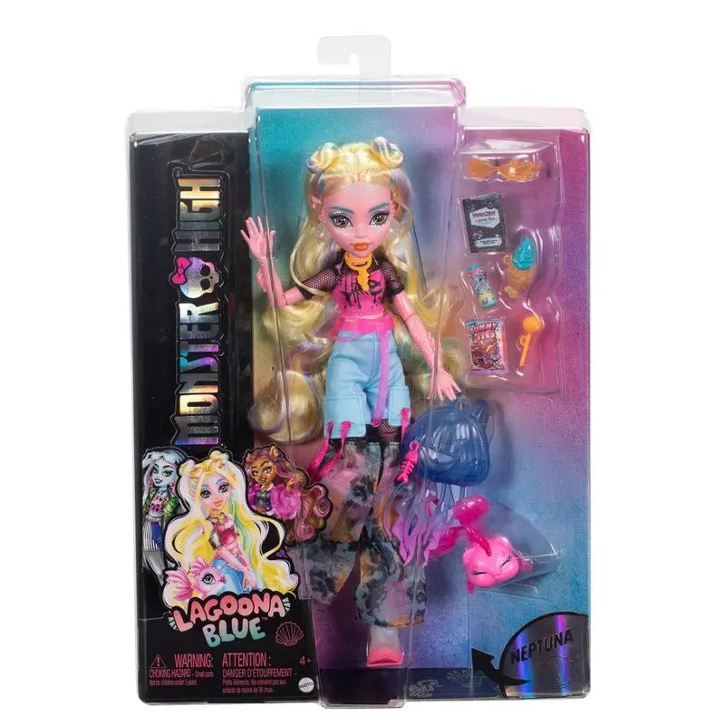 Monster High Lagoona Blue HXH75 - Poupée Articulée avec Neptuna et Accessoires