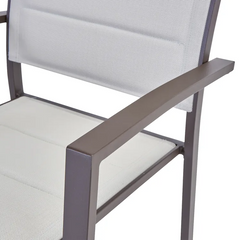 Fauteuil de jardin Orion beta en aluminium marron