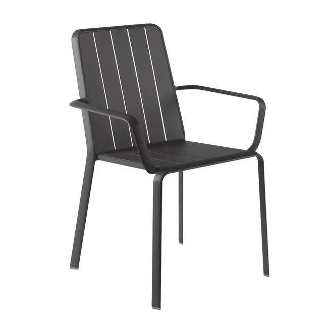 Fauteuil de jardin en aluminium gris idaho