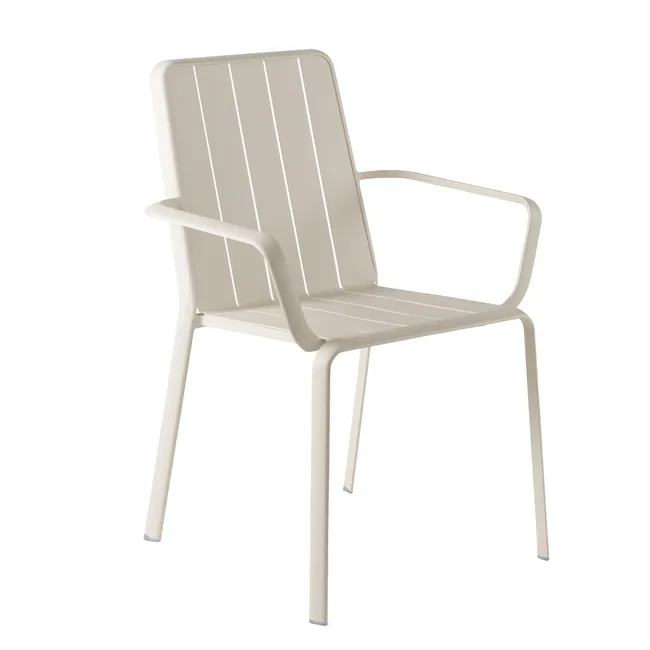 Fauteuil de jardin en aluminium beige idaho