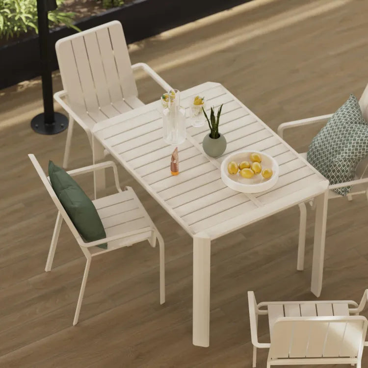 Fauteuil de jardin en aluminium beige idaho