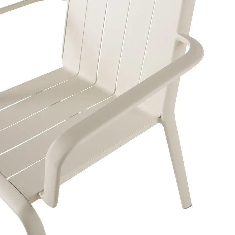 Fauteuil de jardin en aluminium beige idaho