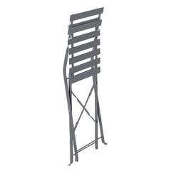 Chaise de jardin Flora en acier gris
