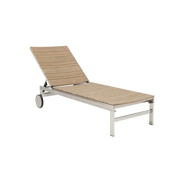 Bain de Soleil en Aluminium Marron Réglable