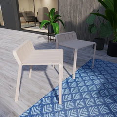 Tabouret de jardin Idaho en aluminium beige