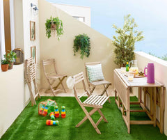 Salon de jardin Solis et 4 chaises compact Naterial Acacia marron 4 personnes