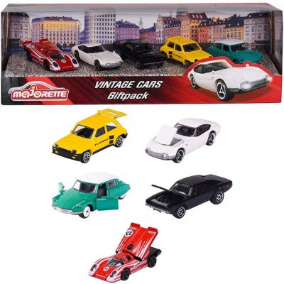 Majorette Vintage Giftpack - Coffret 5 Voitures Miniatures Métal 1/64