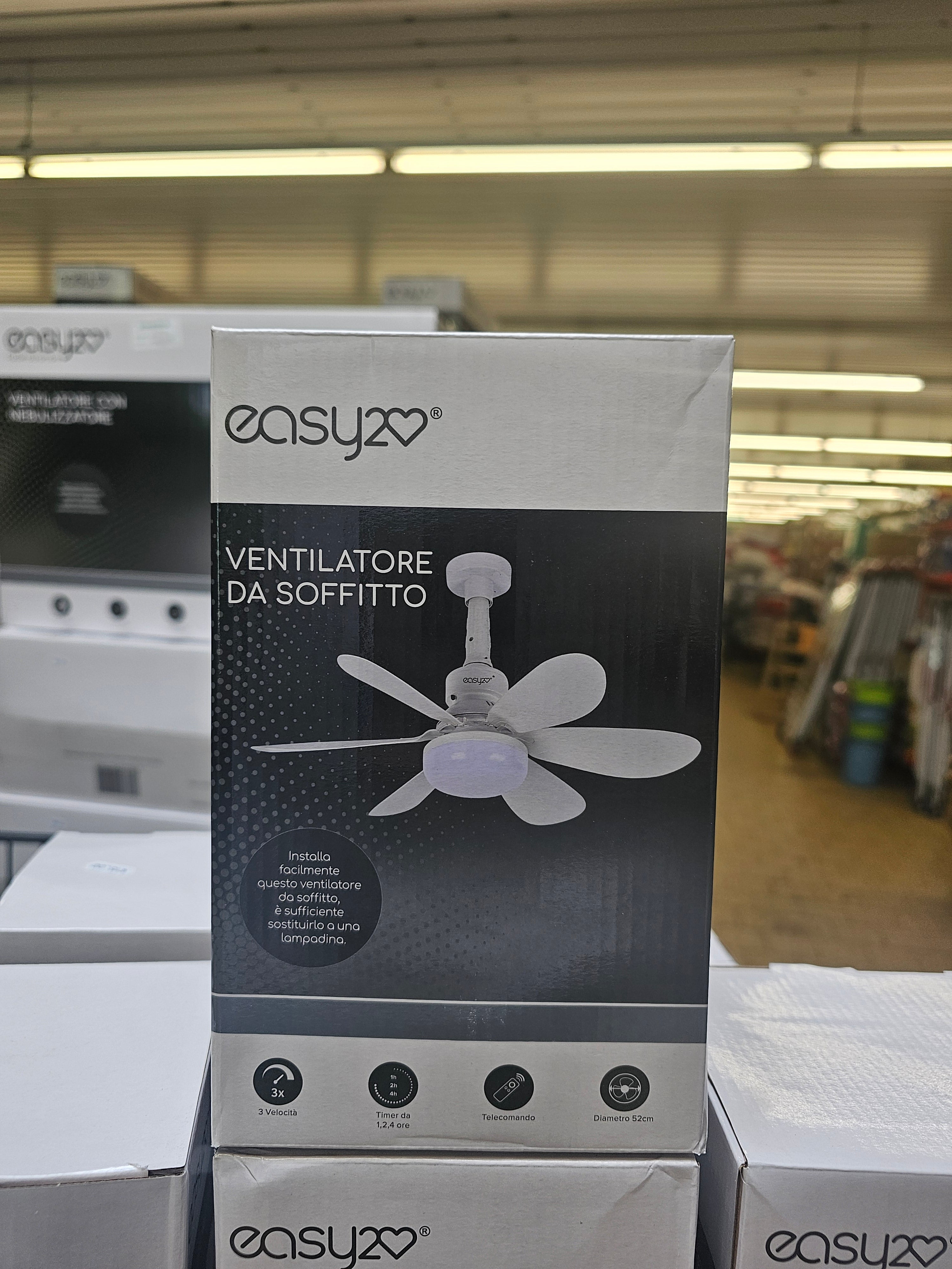 Petit Ventilateur de Plafond LED - Télécommande - 6 Pales - 30W - Ø40 cm