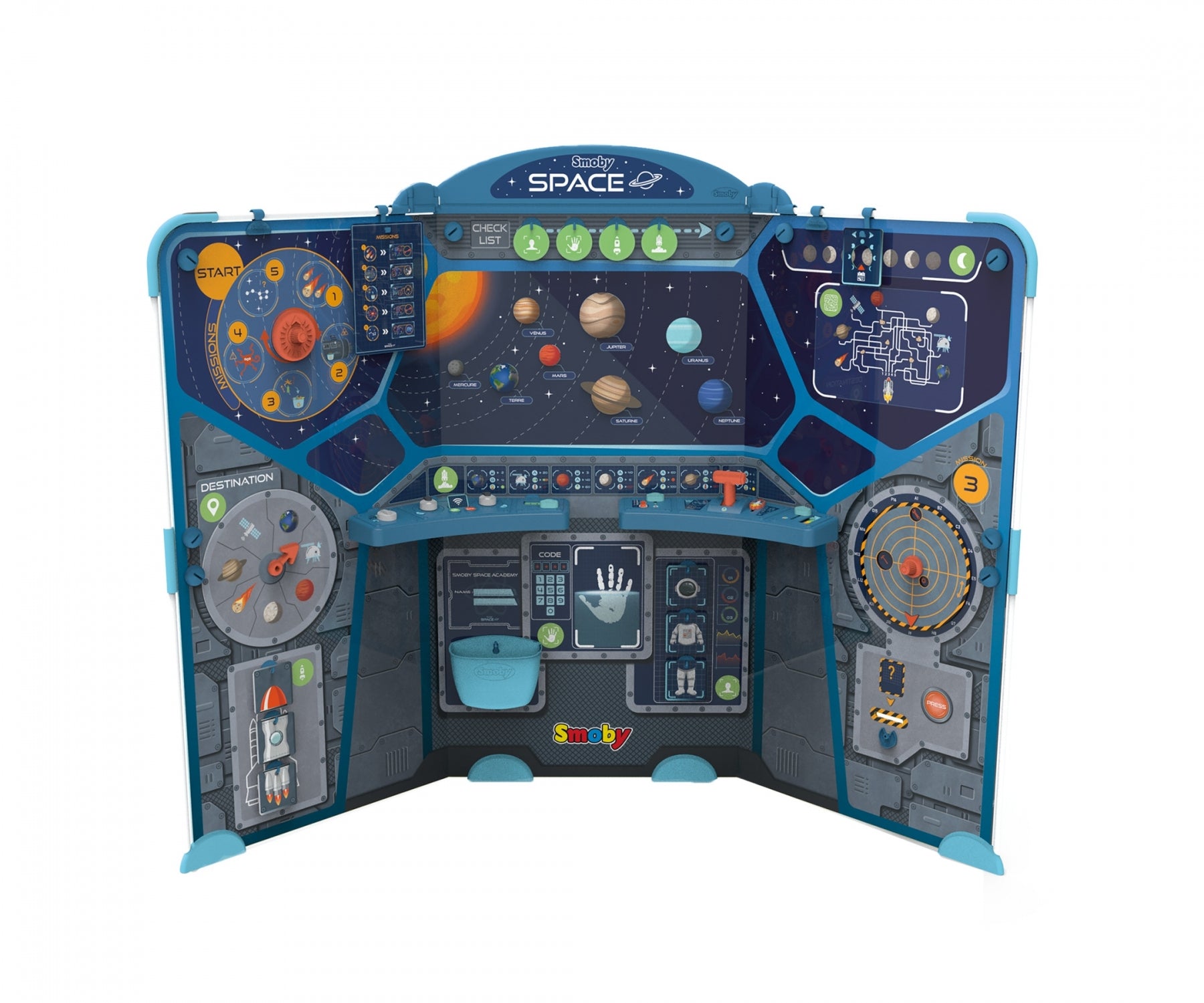 Smoby Space Center 7600390100 - Station Spatiale Enfant avec 15 Activités et 60+ Accessoires