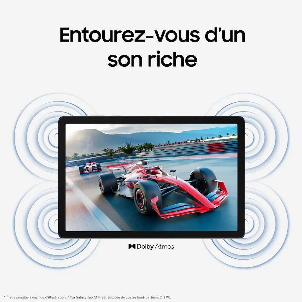 Samsung Galaxy Tab A11+ Wi-Fi 128 Go Gris - Tablette Tactile 11" Full HD 90 Hz